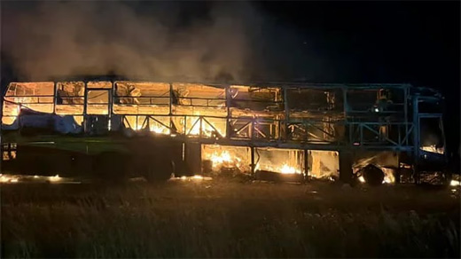 Bus fire
